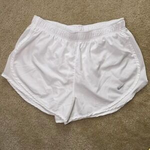 Nike Women's Dri-fit Tempo Athletic white shorts size Small